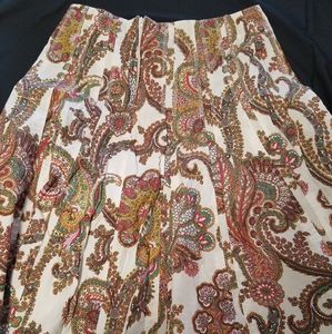 Size 2 Cabi A Line zip-up skirt